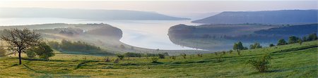 simsearch:400-04306537,k - Bakota ( is a historic submerged settlement) morning misty spring panorama ( Khmelnytskyi Oblast, Ukraine) Stock Photo - Budget Royalty-Free & Subscription, Code: 400-07208177