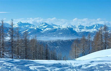 Winter hazy veiw from Dachstein mountain massif (Austria). Stock Photo - Budget Royalty-Free & Subscription, Code: 400-07208180