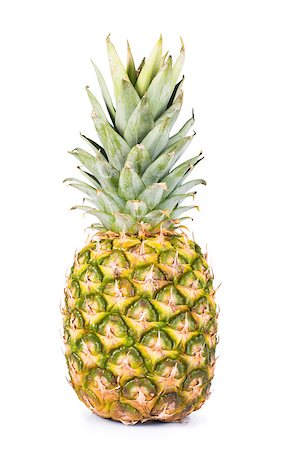 simsearch:400-06862060,k - Pineapple white isolated fruit. Studio shot Foto de stock - Royalty-Free Super Valor e Assinatura, Número: 400-07208314