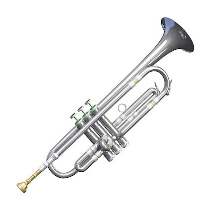 simsearch:400-05304831,k - A digital illustration of an isolated trumpet. Stock Photo - Budget Royalty-Free & Subscription, Code: 400-07208421