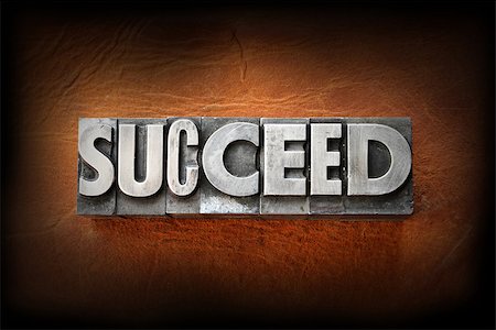 excel - The word succeed made from vintage lead letterpress type on a leather background. Stock Photo - Budget Royalty-Free & Subscription, Code: 400-07208587