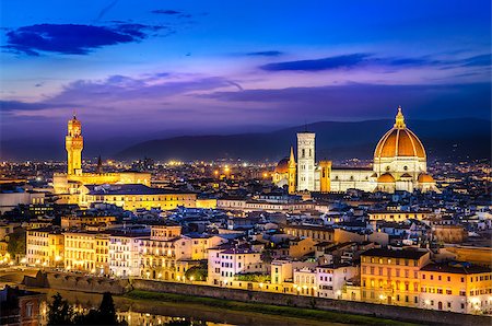 simsearch:400-08573174,k - Scenic view of Florence at night from Piazzale Michelangelo, Italy Foto de stock - Super Valor sin royalties y Suscripción, Código: 400-07208852