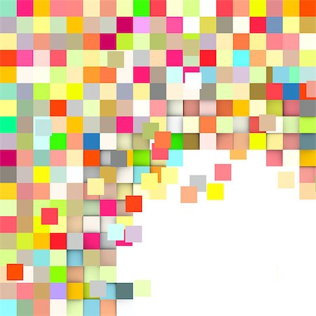 simsearch:632-06118345,k - exploded mosaic backdrop in rainbow color on white Stock Photo - Budget Royalty-Free & Subscription, Code: 400-07209164