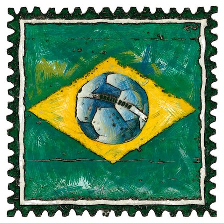 simsearch:400-07414089,k - Brazil flag with ball like stamp in grunge style Stock Photo - Budget Royalty-Free & Subscription, Code: 400-07209288