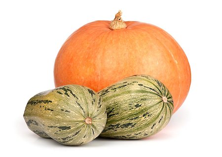 simsearch:400-05714074,k - Pumpkin and Squash isolated on white background Foto de stock - Royalty-Free Super Valor e Assinatura, Número: 400-07209291