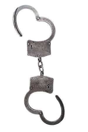 simsearch:400-05300234,k - handcuffs isolated on white background Fotografie stock - Microstock e Abbonamento, Codice: 400-07209457