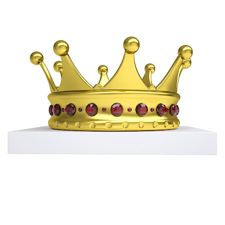 simsearch:400-04173363,k - A white book and gold crown. Isolated render on a white background Stock Photo - Budget Royalty-Free & Subscription, Code: 400-07209498
