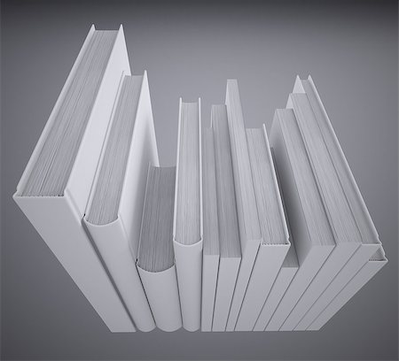 simsearch:400-03998393,k - A stack of books. Isolated render on a gray background Photographie de stock - Aubaine LD & Abonnement, Code: 400-07209511