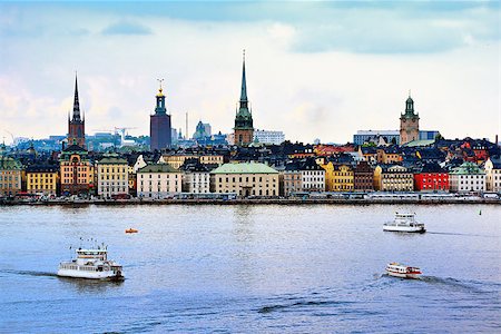 simsearch:400-04275722,k - Stockholm, Sweden cityscape from the port. Foto de stock - Super Valor sin royalties y Suscripción, Código: 400-07209647