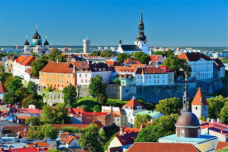 Skyline of Tallinn, Estonia at the old city. Stock Photo - Budget Royalty-Free & Subscription, Code: 400-07209642