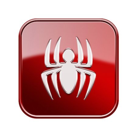 simsearch:400-07628509,k - Virus icon glossy red, isolated on white background Foto de stock - Royalty-Free Super Valor e Assinatura, Número: 400-07209681