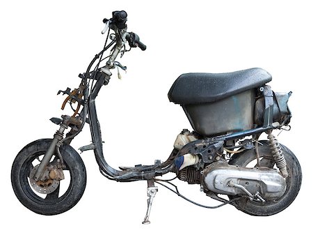 simsearch:400-04693739,k - Old disassembled scooter ready for repair Photographie de stock - Aubaine LD & Abonnement, Code: 400-07209947