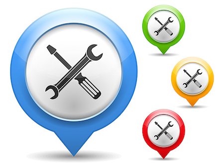 Screwdriver and wrench icon, vector eps10 illustration Stock Photo - Budget Royalty-Free & Subscription, Code: 400-07214078