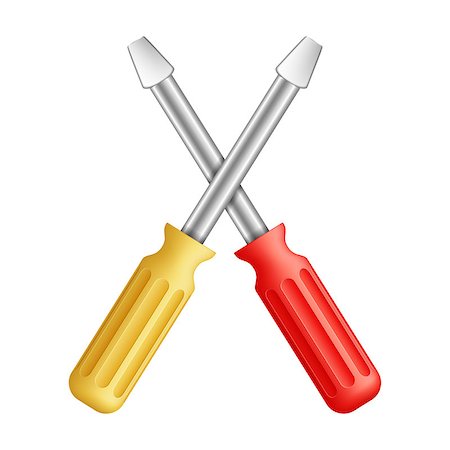 simsearch:640-02950999,k - Yellow and red screwdrivers, vector eps10 illustration Photographie de stock - Aubaine LD & Abonnement, Code: 400-07214111