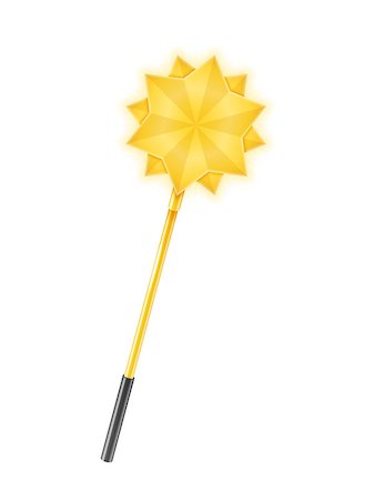 simsearch:400-08934240,k - Magic wand on white background, vector eps10 illustration Stock Photo - Budget Royalty-Free & Subscription, Code: 400-07214127