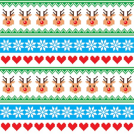 simsearch:400-07107883,k - Winter red and green vector background - knitted style Foto de stock - Super Valor sin royalties y Suscripción, Código: 400-07214347