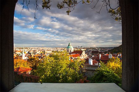 simsearch:400-07216576,k - View from Garden of Paradise near Prague Castle in Czech Republic Photographie de stock - Aubaine LD & Abonnement, Code: 400-07215026