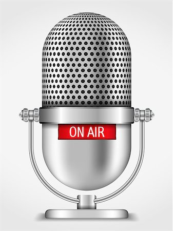 podcast - Microphone on the air, vector eps10 illustraiton Stockbilder - Microstock & Abonnement, Bildnummer: 400-07215251