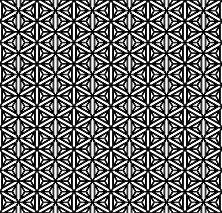 Seamless geometric texture. Hexagons, diamonds, triangles and stars pattern. Vector art. Photographie de stock - Aubaine LD & Abonnement, Code: 400-07215305