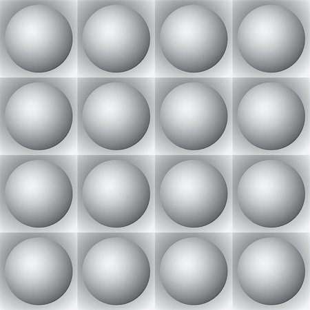 Monochrome volumetric pattern of gray spheres and squares Stock Photo - Budget Royalty-Free & Subscription, Code: 400-07215348