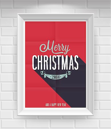 simsearch:400-07215479,k - Vintage Christmas Poster. Vector illustration. Foto de stock - Super Valor sin royalties y Suscripción, Código: 400-07215478