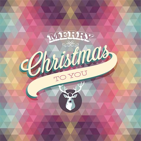 simsearch:400-07215479,k - Merry Christmas Poster. Vector illustration. Foto de stock - Super Valor sin royalties y Suscripción, Código: 400-07215473