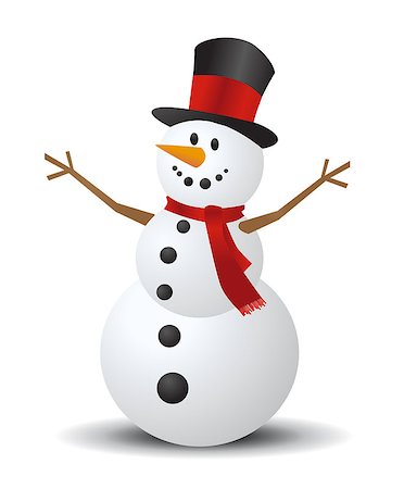 simsearch:400-07896754,k - Christmas Snowman Photographie de stock - Aubaine LD & Abonnement, Code: 400-07215559