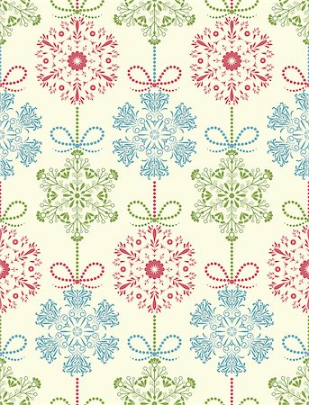 stylization - Vector illustration of seamless pattern with christmas snowflakes Stock Photo - Budget Royalty-Free & Subscription, Code: 400-07215601