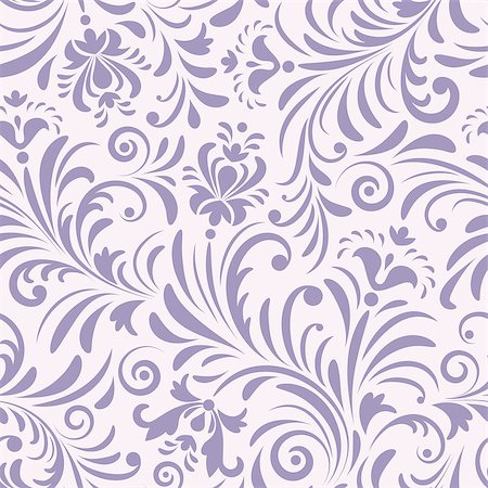 simsearch:400-07035440,k - Vector illustration of seamless pattern with abstract flowers.Floral background Stockbilder - Microstock & Abonnement, Bildnummer: 400-07215787
