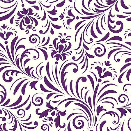 simsearch:400-07035440,k - Vector illustration of seamless pattern with abstract flowers.Floral background Stockbilder - Microstock & Abonnement, Bildnummer: 400-07215788