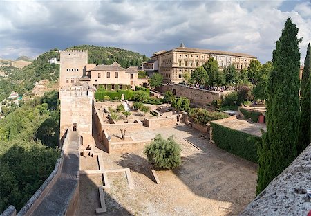 Panoramic views of the Alhambra, the internal and external structure, as seen from the Alhambra Stock Photo - Budget Royalty-Free & Subscription, Code: 400-07216184