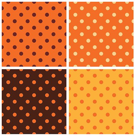 simsearch:400-07221512,k - Colorful Thanksgiving seamless dotted pattern set. Vector Stock Photo - Budget Royalty-Free & Subscription, Code: 400-07216214