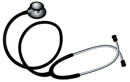rubber nurse - Stethoscope Medical Device Isolated on White Background Illustration Stock Photo - Budget Royalty-Free & Subscription, Code: 400-07216523