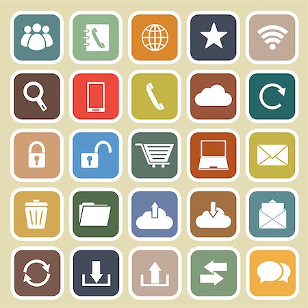Communication flat icon on light background, stock vector Stock Photo - Budget Royalty-Free & Subscription, Code: 400-07216609