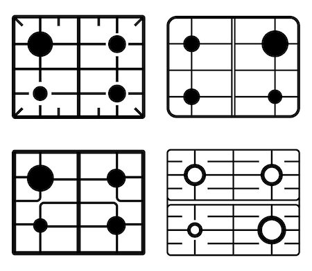 Set of stove icons Photographie de stock - Aubaine LD & Abonnement, Code: 400-07217372