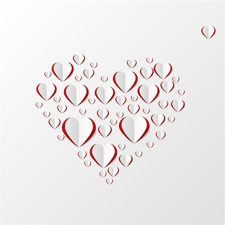 simsearch:400-07326110,k - Creative paper heart Photographie de stock - Aubaine LD & Abonnement, Code: 400-07217503