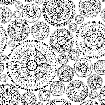 simsearch:400-05692643,k - Seamless background with circles in retro style. Abstract vector illustration. Stock Photo - Budget Royalty-Free & Subscription, Code: 400-07217514