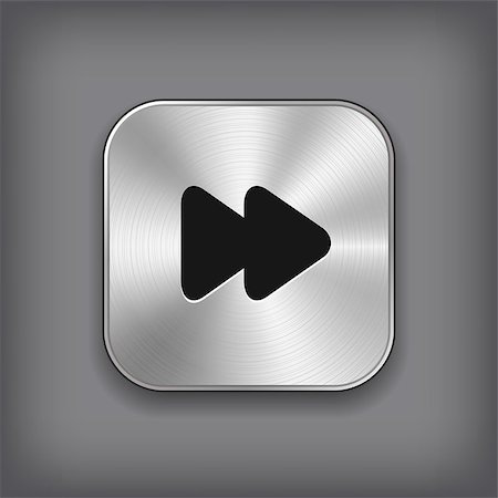 Media player icon - vector metal app button Stock Photo - Budget Royalty-Free & Subscription, Code: 400-07217545