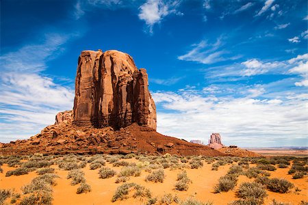 simsearch:400-05361560,k - Complementary colours blue and orange in this iconic view of Monument Valley, USA Photographie de stock - Aubaine LD & Abonnement, Code: 400-07217852