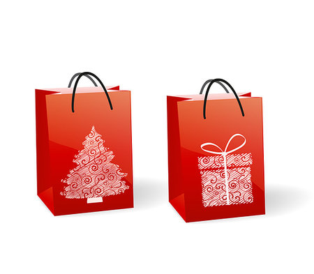 recycling fashion - Red paper bags with a Christmas theme Stock Photo - Budget Royalty-Free & Subscription, Code: 400-07217898