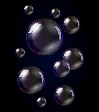 detergente - Transparent clear soap bubbles. Vector illustration. Aqua water drops. Foto de stock - Super Valor sin royalties y Suscripción, Código: 400-07218002