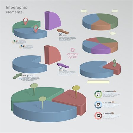 Abstract Infographic Illustration of charts elements. This eps10 vector image file use transparency and blending effects to render effects. Foto de stock - Royalty-Free Super Valor e Assinatura, Número: 400-07218015