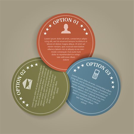 Abstract Infographic Illustration of 3 circular banners. Presentation template. This eps10 vector image file use transparency and blending effects to render effects. Foto de stock - Royalty-Free Super Valor e Assinatura, Número: 400-07218019