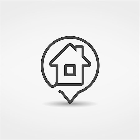House icon, vector eps10 illustration Stock Photo - Budget Royalty-Free & Subscription, Code: 400-07218177