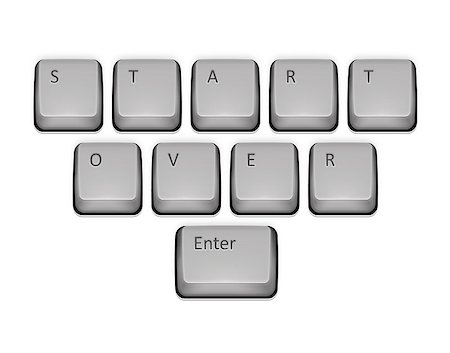 sibgat (artist) - Phrase Start Over on keyboard and enter key. Vector concept illustration. Foto de stock - Royalty-Free Super Valor e Assinatura, Número: 400-07218336