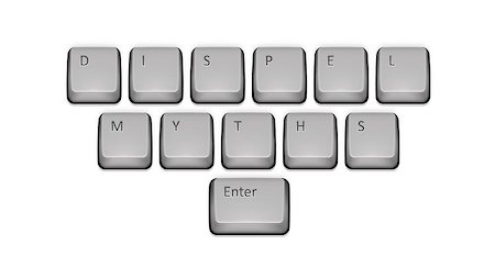 sibgat (artist) - Phrase Dispel Myths on keyboard and enter key. Vector concept illustration. Foto de stock - Royalty-Free Super Valor e Assinatura, Número: 400-07218340