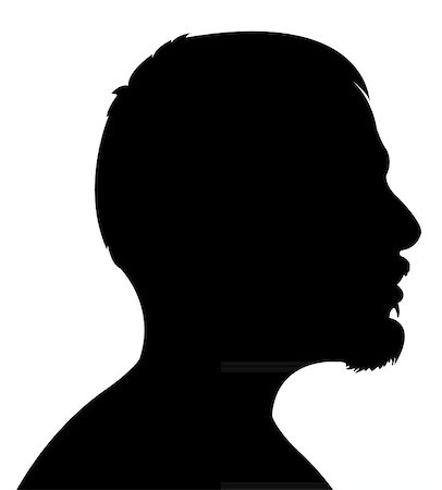 silhouette of a man head Photographie de stock - Aubaine LD & Abonnement, Code: 400-07218609