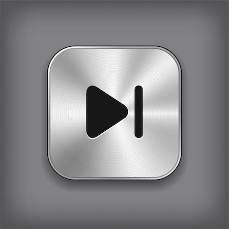 Media player icon - vector metal app button Stock Photo - Budget Royalty-Free & Subscription, Code: 400-07218734