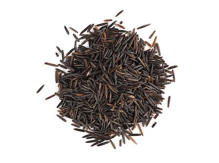 raw wild rice isolated on white background Stock Photo - Budget Royalty-Free & Subscription, Code: 400-07219125