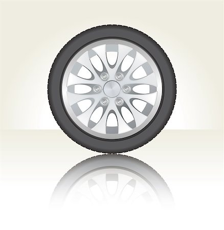 simsearch:400-09002201,k - detailed car wheel - vector illustration Foto de stock - Royalty-Free Super Valor e Assinatura, Número: 400-07219187